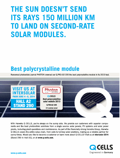 Q Cell Solar Power Advert 2014